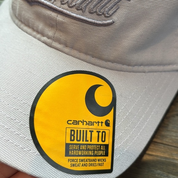 Carhartt Force Sweatband ,Canvas,embroidered script graphic hat,buckle back - Picture 7 of 10